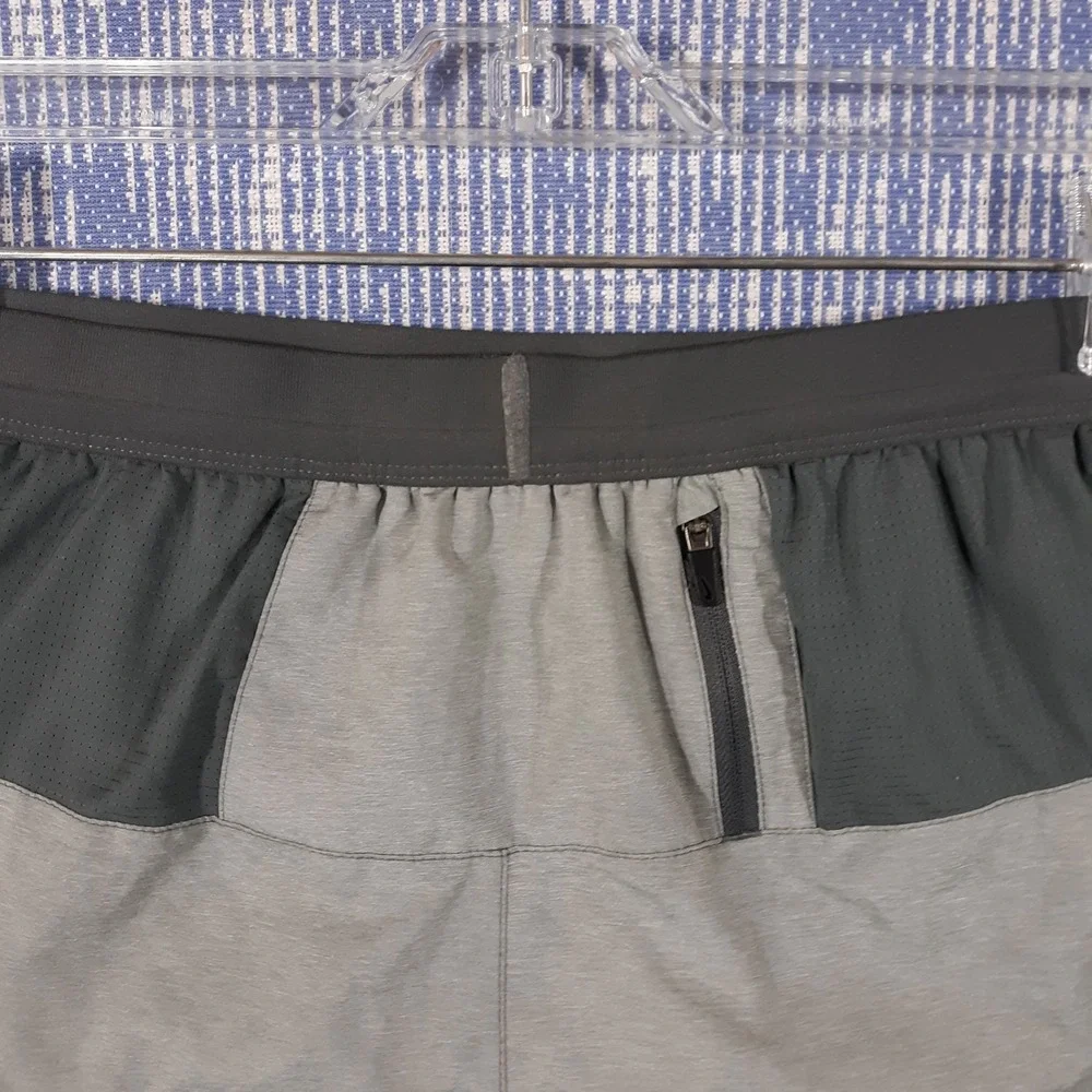 Nike Dri-Fit Shorts Mens XL Athletic Elastic Waist Gray Gym Running Lined